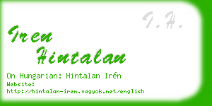 iren hintalan business card