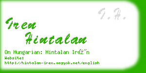 iren hintalan business card